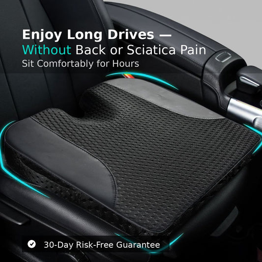 ComfiLumba Car and Truck Seat Cushion - Wedge Shaped High Density Memory Foam Seat Cushion ComfiLumba 